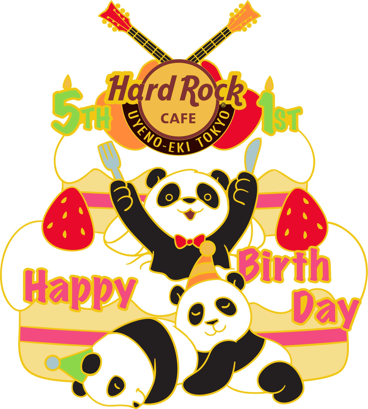 上野動物園のジャイアントパンダお誕生日記念ピンバッジ ハードロック