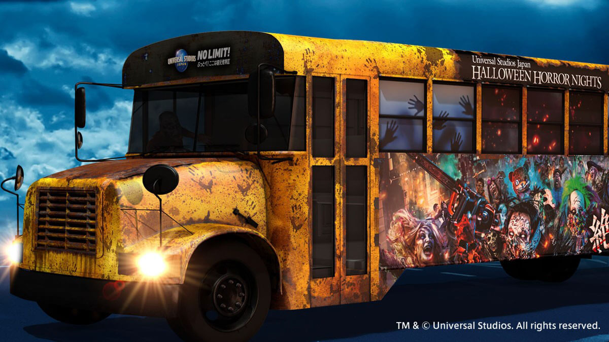 ゾンビがusjから大脱走 ゾンビバス 大阪 神戸で運行 あとなびマガジン