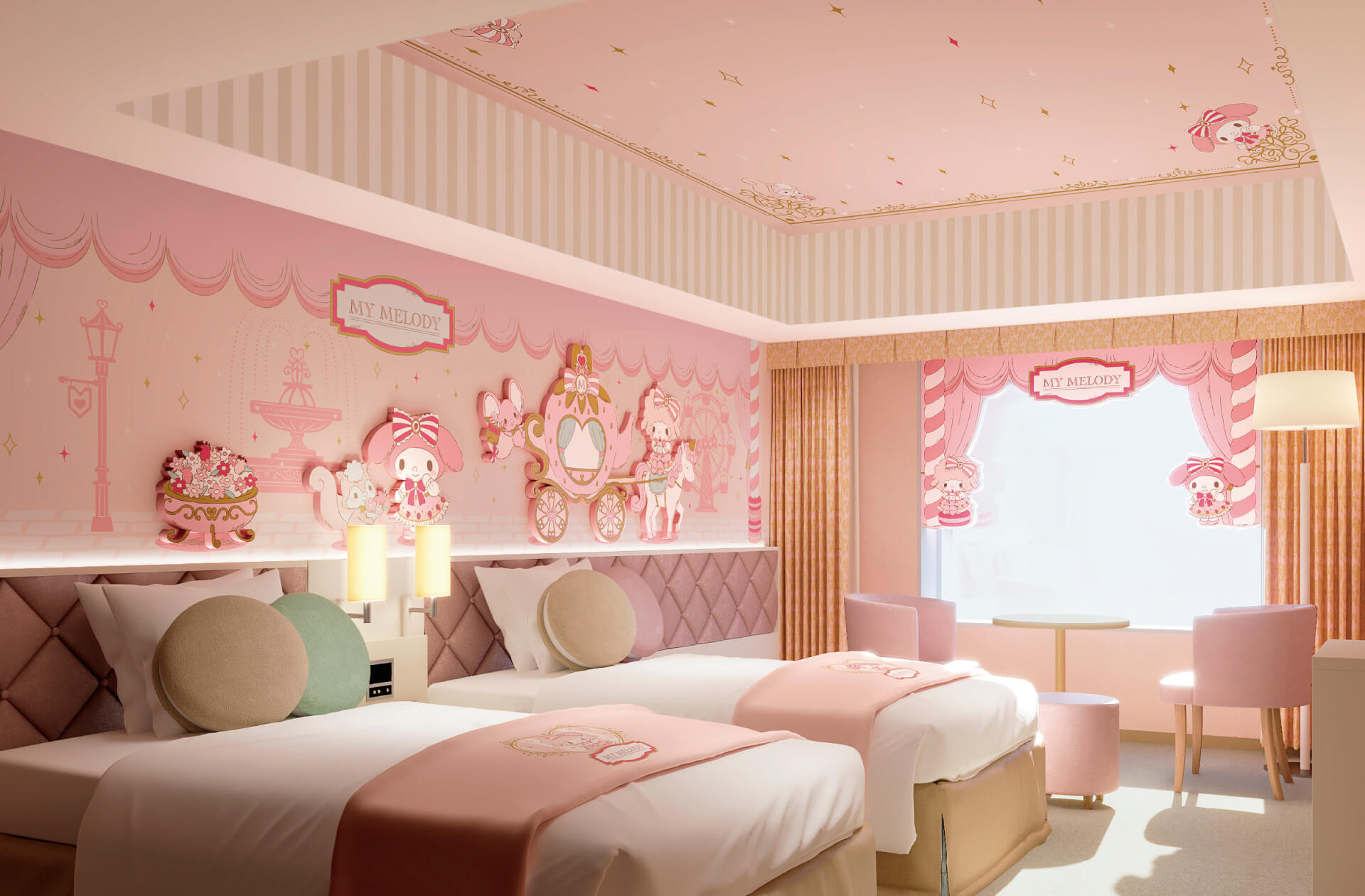 東京ドームホテル、マイメロルーム＆クロミルーム誕生｜あとなび