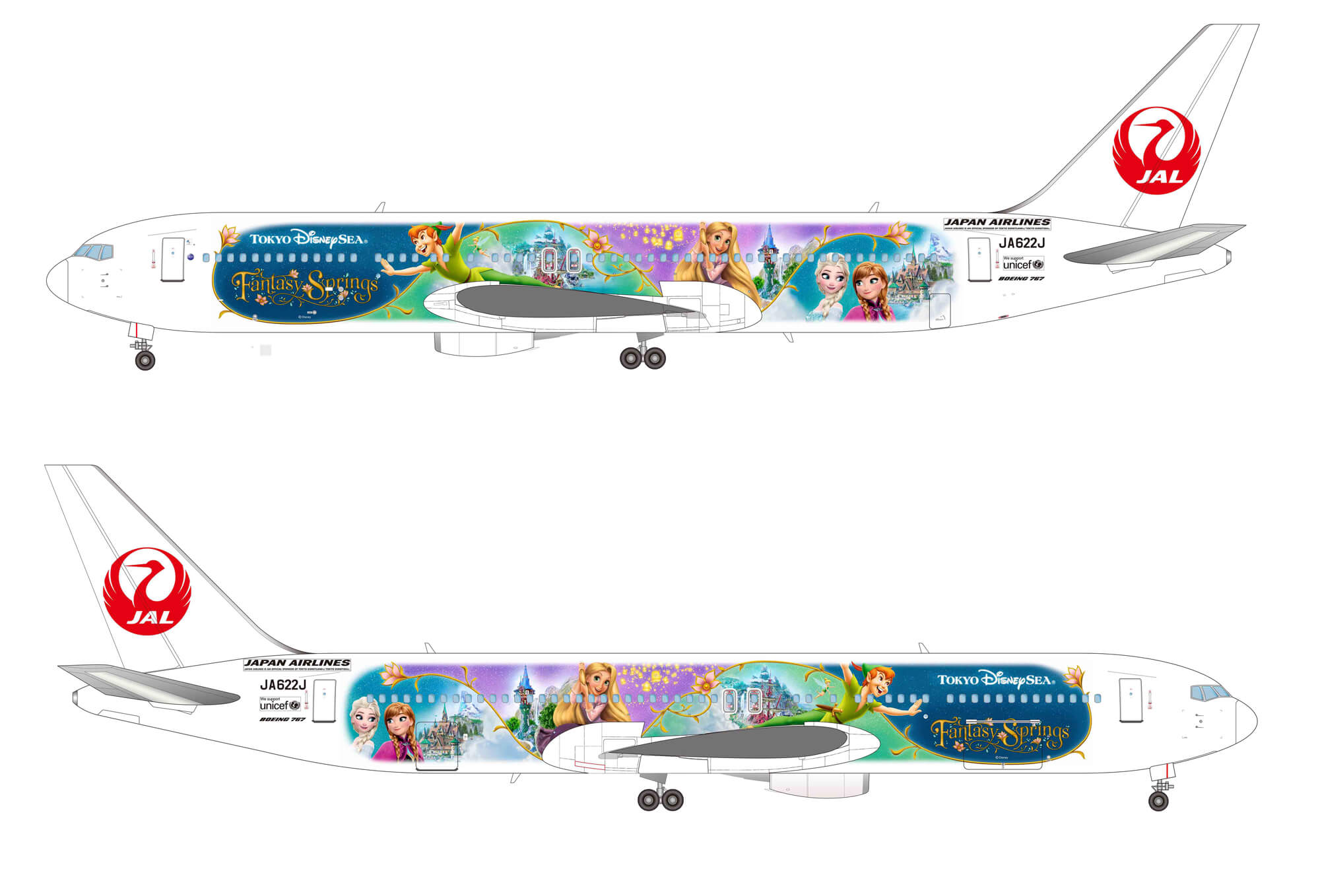 JAL特別塗装機に東京ディズニーシー「ファンタジースプリングス」10月から期間限定で就航｜あとなびマガジン