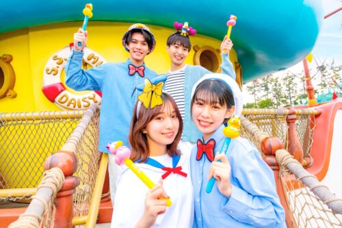 ディズニー　ドナルド　カチューシャ　パルパルーザ　ハット　クワッキー　ダックa 東京ディズニーランドにドナルドのカチューシャが登場 後ろにはリボン