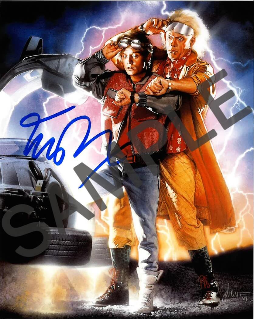 マイケルJフォックス直筆サイン入り『バック・トゥ・ザ・フューチャー』 ポスター バック・トゥ・ザ・フューチャー』マイケル・J・フォックス直筆サイン