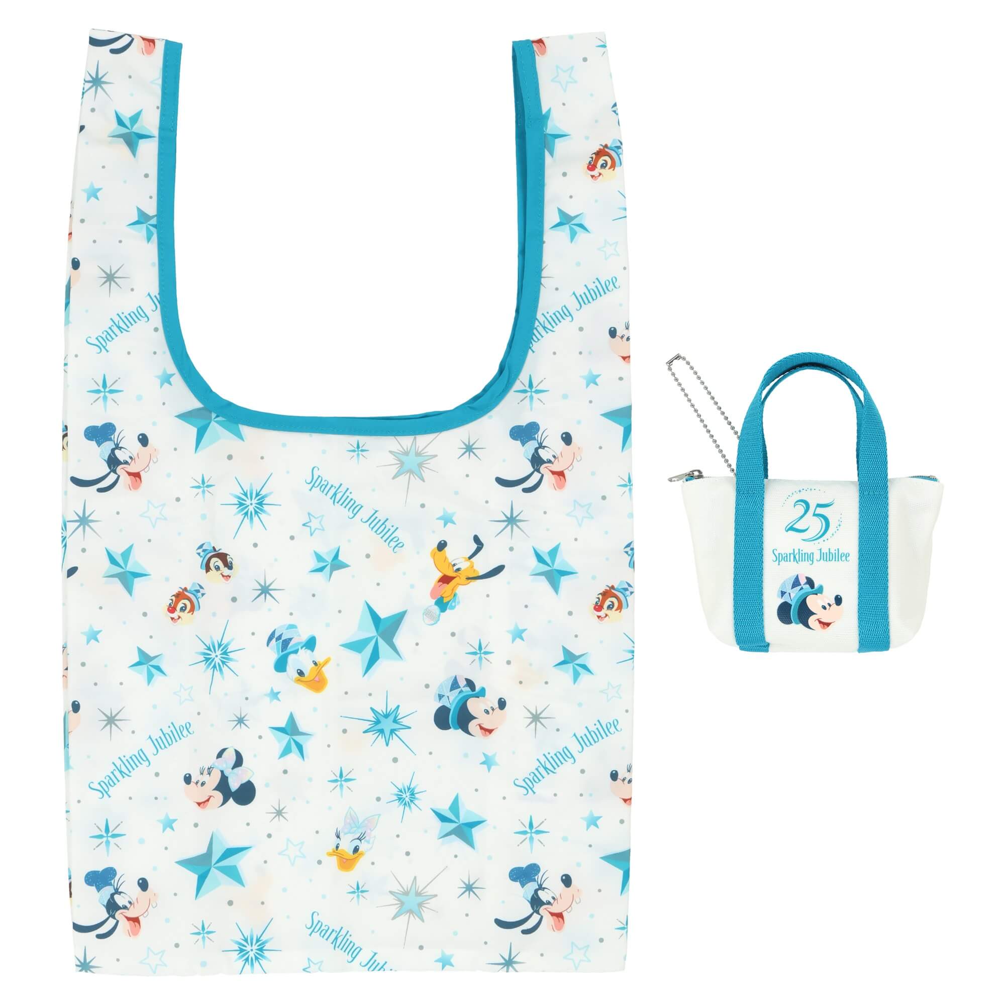 ポーチに収納できるエコバッグ東京ディズニーシー25周年デザインで発売