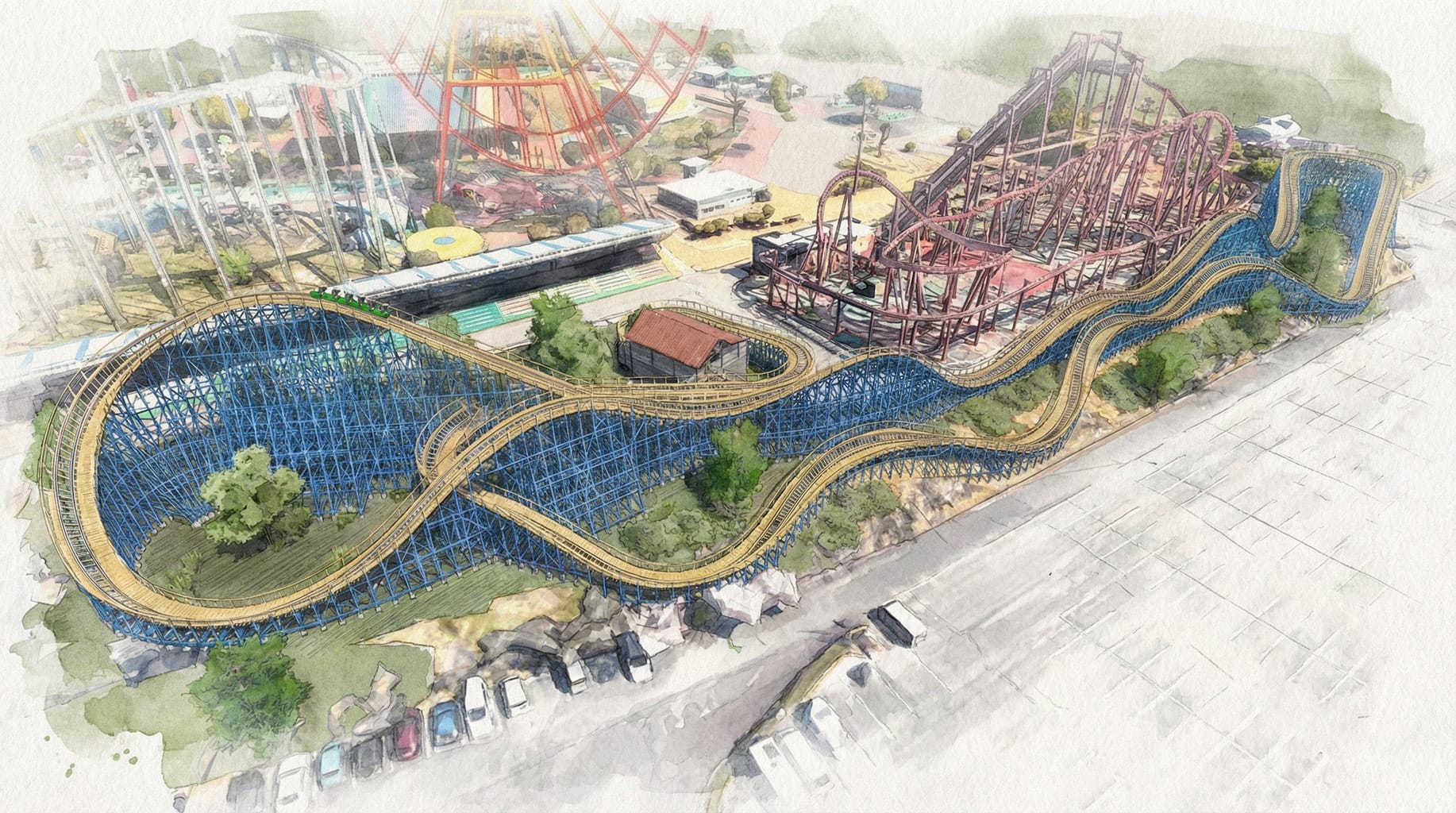 グリーンランド新型コースター「ハイブリッドコースター海神